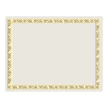 Great Papers! Gold Foil Channel Border Certificate, 8.5"x 11", 15 Count (963007)