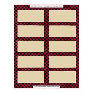 Great Papers! Buffalo Plaid Reindeer Gift Tag - Shipping Label, 8.5" x 11" Sheet/2" x 4" Label, 5 Sheets/50 Labels (2019112)