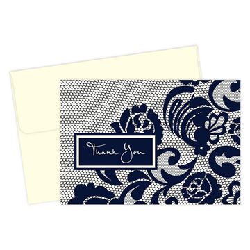 Great Papers! Lovely Lace Thank You Note Card and Envelope - 4.875" x 3.375" (folded) - 2013037