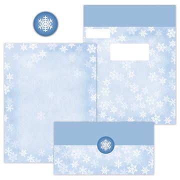 Great Papers! Winter Flakes Self Mailer, 50 sheets/50 seals, 11.5" x 8.5" (2015104)