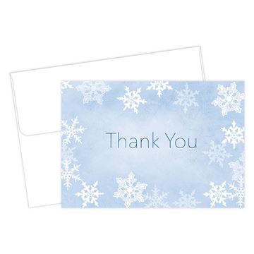 Great Papers! Merry Snowflake Foil Thank You Notecard, 50 count, 4.875"x3.375"" (2015105)