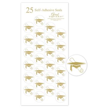 Great Papers! Gold Foil Graduation Seals, 1" diameter, Self-Adhesive, 25 count