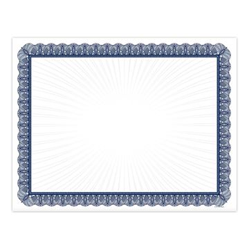 Great Papers! Blue Value Certificate with Blue Border, for Awards, Achievements, and Recognition, 8.5”x11” Printer Friendly, 100 Sheet Count (961033)