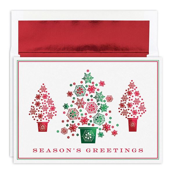 Great Papers! Holiday Greeting Card Snowflake Tree Trio Holiday Greeting Card (904000)