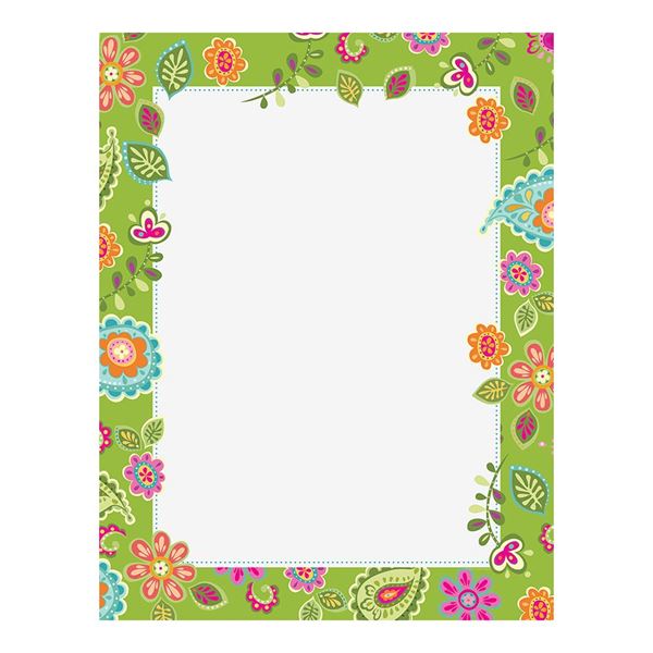 Great Papers! Paisley Flowers Letterhead, 8.5"x11", 80 Count (2012383)