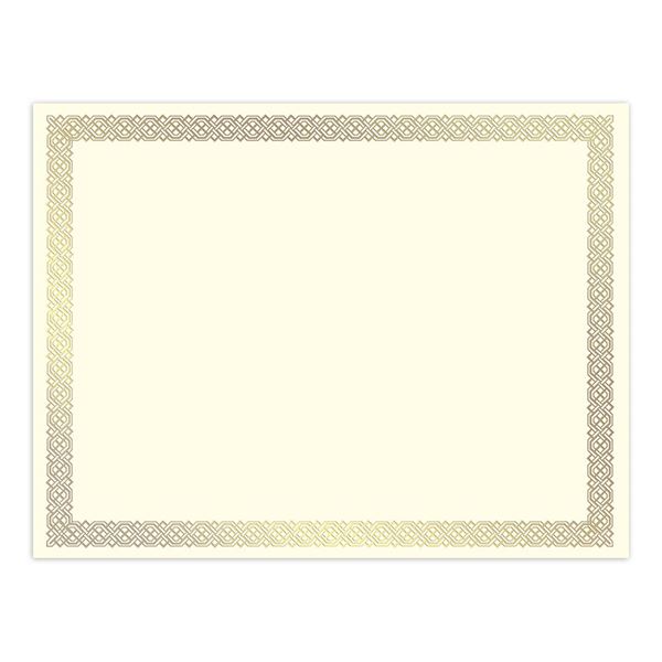 Great Papers! Braided Foil Certificate, 8.5 x 11 Inches, 12 Count (936060), Gold