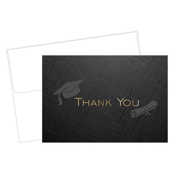 Great Papers! Cosco Gold Grad Thank You Card