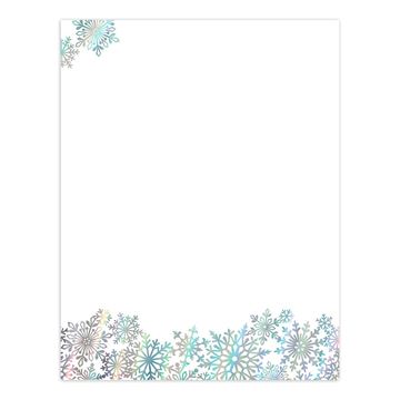 Great Papers! Rainbow Foil Snowflake Holiday Letterhead, 8.5" x 11", 40 sheets (2018017)