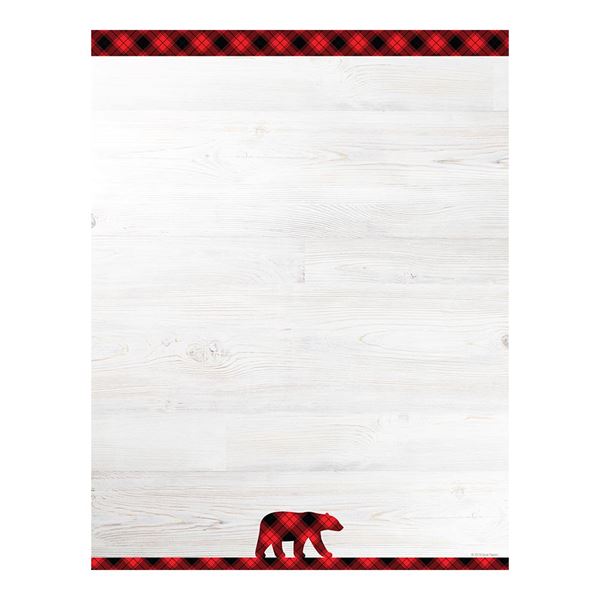 Great Papers! Black Buffalo Plaid Letterhead, 8.5" x 11", 80 Count (2019119)