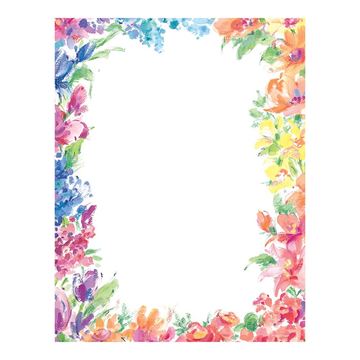 Great Papers! Bright Floral Letterhead, for Parties, Invitations and Announcements, Printer Friendly 8.5”x11”, 80 Sheet Pack (2014333)