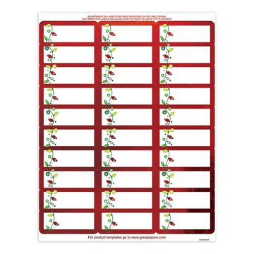 Great Papers! String Of Lights 30-Up Foil Address Label, 4 sheets/120 labels, 1" x 2.625" (2012302)