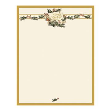 Great Papers! Vintage Christmas Holly Letterhead, 80 count, 11" x 8.5" (2011872)