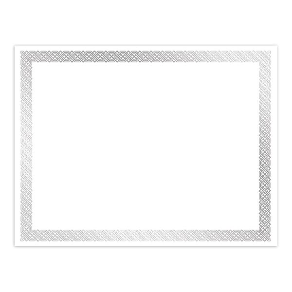 Great Papers! Braided Silver Foil Certificate, for Awards, Achievements, Graduations and Accomplishments, 8.5”x11” Printer Friendly, 15 Sheet Pack (963027)