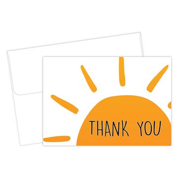 Great Papers!® Rise 'n Shine Thank You Note Card w/Envelopes, 4.875" x 3.375", 25 count (2020028)