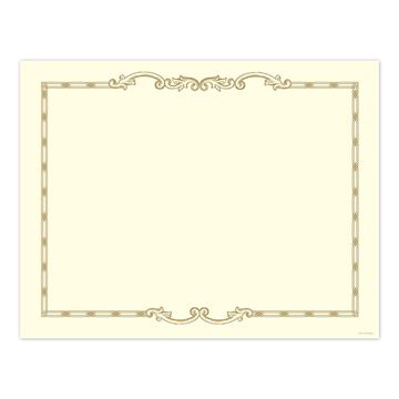 Great Papers! Linked Cast Iron Gold Foil Certificate, 8.5" x 11", 12 Count (2012198)