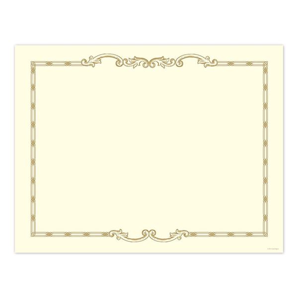 Great Papers! Linked Cast Iron Gold Foil Certificate, 8.5" x 11", 12 Count (2012198)