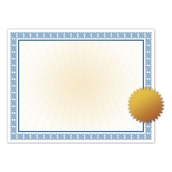 Great Papers! Westminster Blue Certificate with Seals, 25/25 Count, 8.5"x11" (2015076)