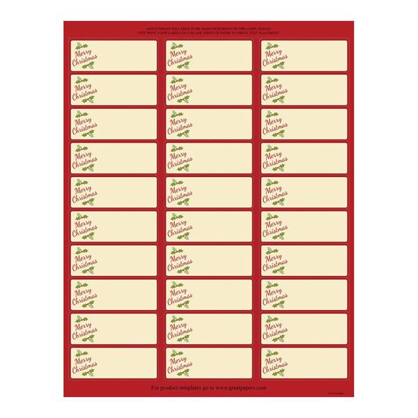 Great Papers! Gift Package Gift Package 30-Up Address Label 5 sheets/150 labels, 1" x 2.625" (2014072)