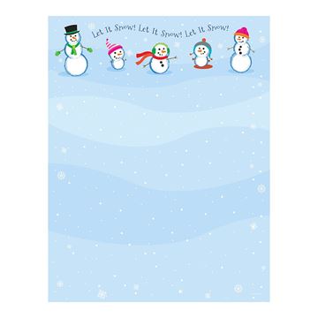 Great Papers! Let It Snowmen Holiday Letterhead, 8.5" x 11", 80 count (2014054)