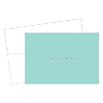 Great Papers! Bella Blue Foil Thank You Note Cards and Envelopes, 4.875" x 3.375" (folded), 20 count (2013283)