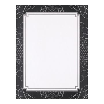 Great Papers! Black & Silver Scrolls Letterhead, 8.5"x 11", 80 Count (2013169)