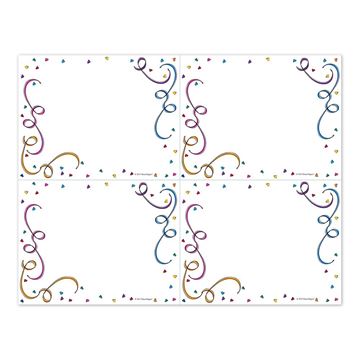 Great Papers!  Party Elements 4-up Postcards, 10 sheets/40 postcards, 5.5" x 4.25"