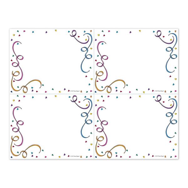 Great Papers!  Party Elements 4-up Postcards, 10 sheets/40 postcards, 5.5" x 4.25"