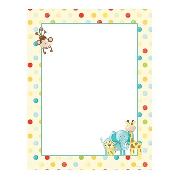 Great Papers! Baby Zoo Animals Letterhead, 80 Count, 8.5"x11" (2013163)