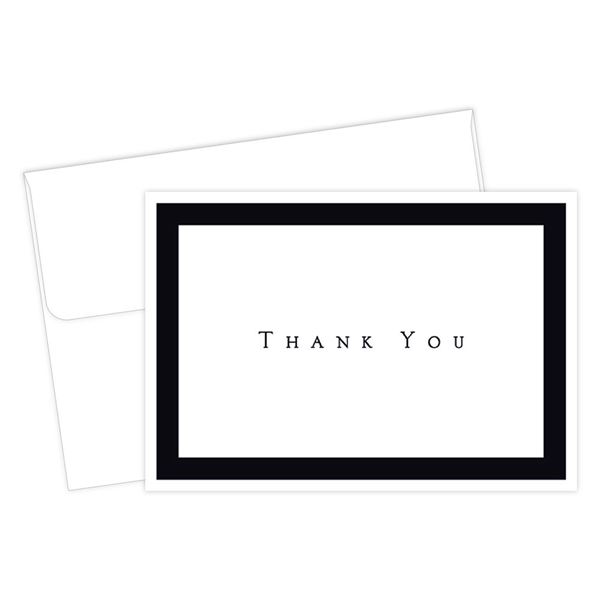 Great Papers! Tuxedo Black Thank You Note Card and Envelope, 4.875" x 3.375" folded (1472089)