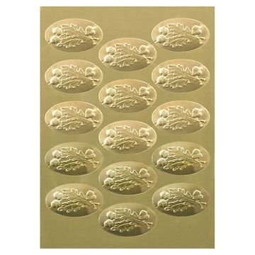 Great Papers! Gold Foil Acorn Leaves 1" Seals (2015063)