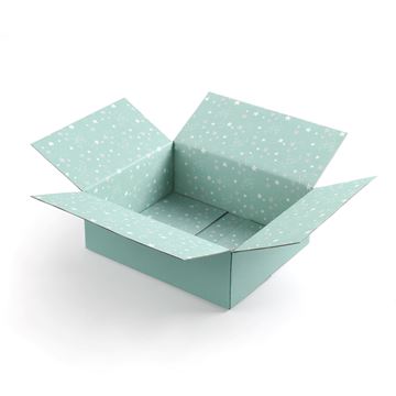 Great Papers! GiftIn Corrugated Shipping Box, Golden Floral Design for Gifts, Birthdays, Holiday, and Care Packages (2025051)