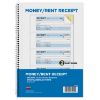 COSCO Business Forms  2-Part Carbonless, Money/Rent Receipt,Consecutively Numbered, 7.25" x 11", Spiral Bound, 200 sets (074050)