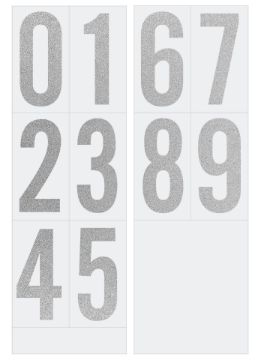 Cosco Reflective Adhesive Numbers 3" and 4" Block Font Indoor Outdoor Use Full Adhesive Back for Mailbox Address Door or Sign Display (098566)