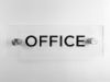 Cosco Office Sign Clear Acrylic with Decorative Hardware 3" x 9" Modern Door Sign 1 Count (098526)