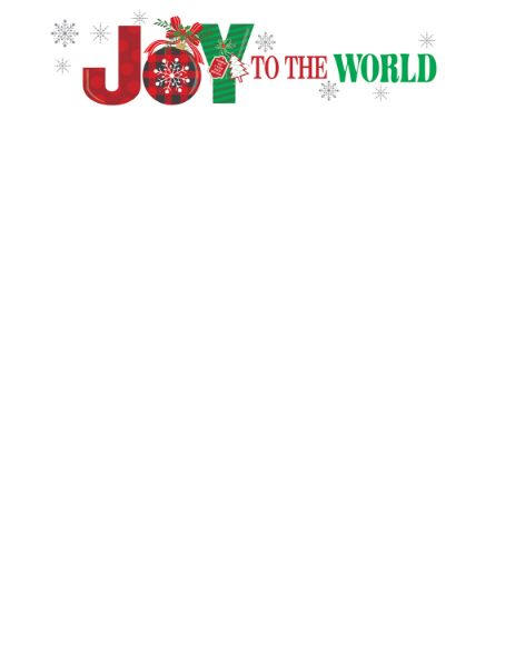 Great Papers! Joy to the World Christmas Letterhead, 8.5" x 11", Printer Friendly Decorative Holiday Stationery for Letters, Invitations, Newsletters & Announcements, 80 Sheets (2026023)