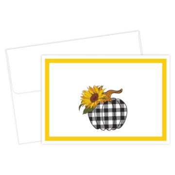 Great Papers! Sunny Plaid Pumpkin Thank You Note Cards with White Envelope, 50 Count (2023052)