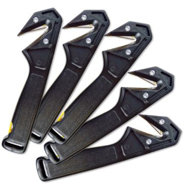 COSCO Talon Carton Cutter, 5-Pack, Safety Carton Knife for Banding, Straps, Boxes & Packaging (091482PK5)